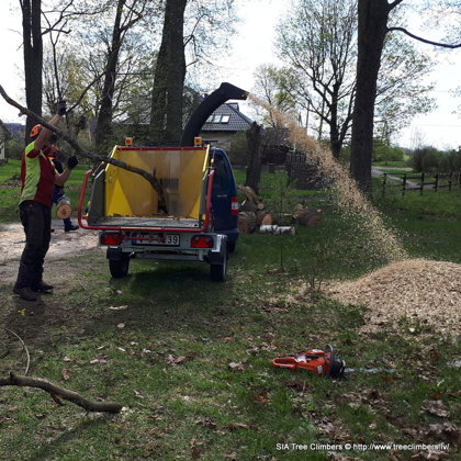 koksnes atkritumu smalcināšana (šķeldošana)